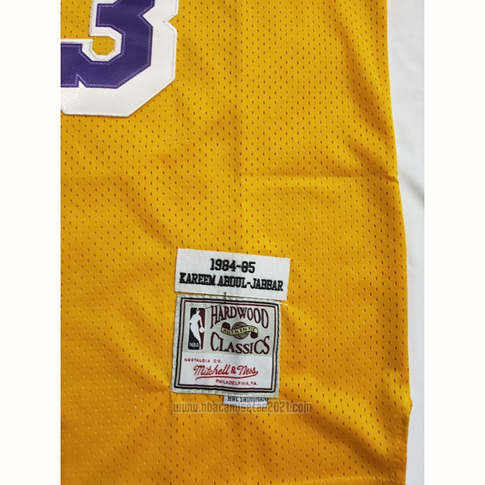 Camiseta Los Angeles Lakers Kareem Abdul-Jabbar #33 Mitchell & Ness 1984-85 Amarillo